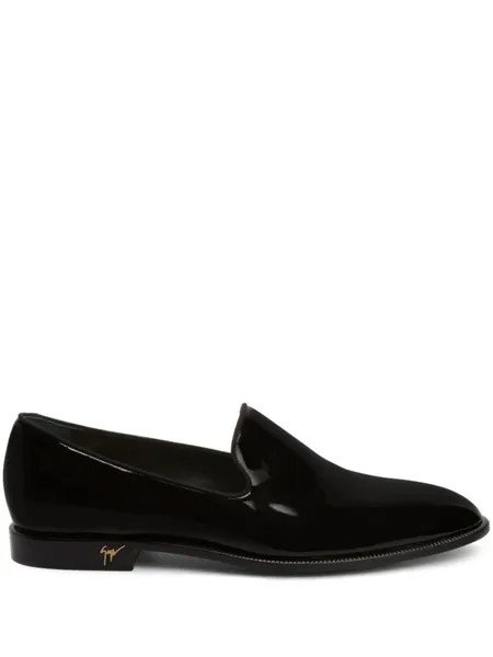 Giuseppe Zanotti лакированные лоферы Gatien, черный