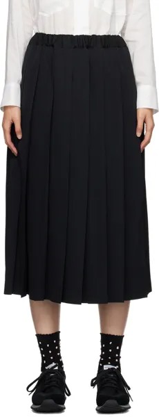 Черная юбка-миди со складками Comme des Garçons
