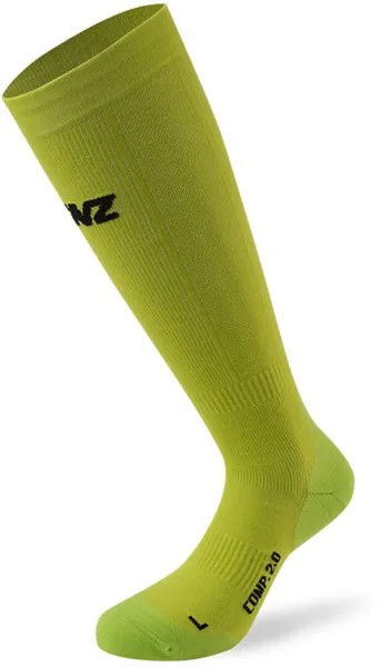 Носки Lenz Compression 2.0 Merino, зеленые