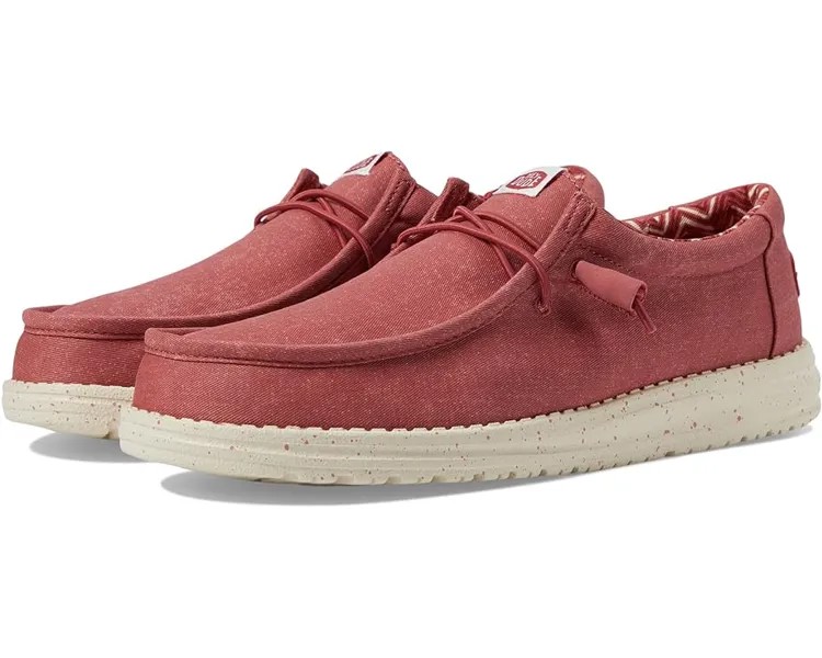 Лоферы Hey Dude Wally Canvas, цвет Karanda Red
