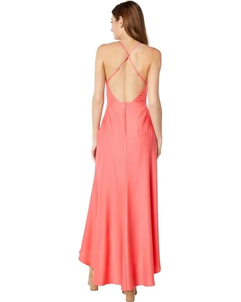 Платье BCBGMAXAZRIA Halter High-Low Gown, цвет Calypso Coral