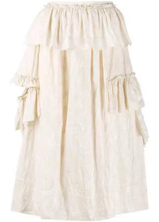 Simone Rocha юбка с завышенной талией и оборками