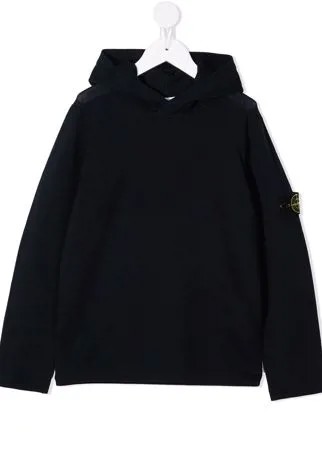 Stone Island Junior худи с нашивкой-логотипом