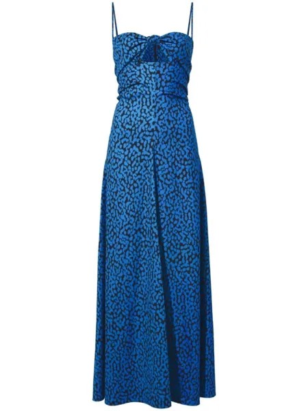 Proenza Schouler leopard-print tank dress, синий