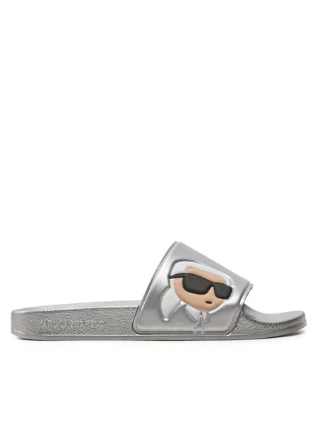 Шлепанцы KARL LAGERFELD, серебряный