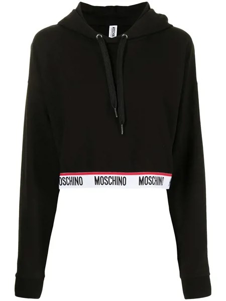 Moschino худи с логотипом на поясе