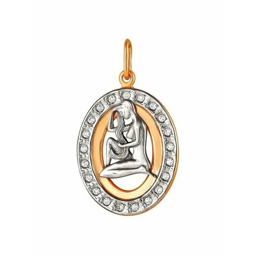 Подвеска GOLD CENTER, красное золото, 585 проба, фианит