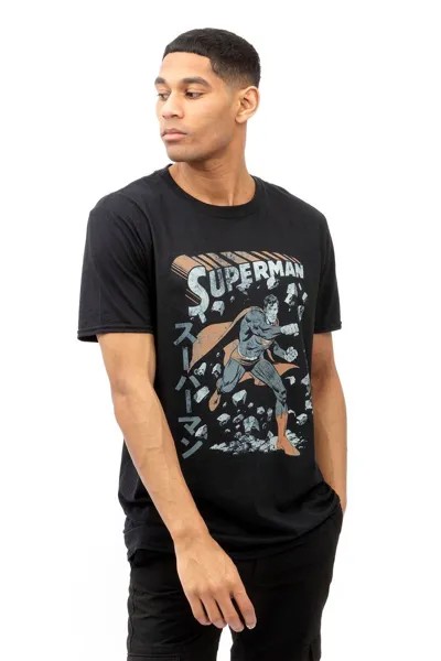 Хлопковая футболка «Супермен Япония» DC Comics, черный