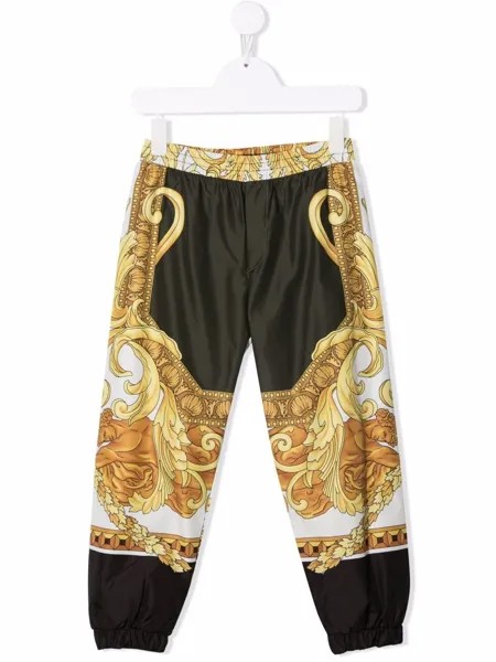 Versace Kids брюки с узором Baroque