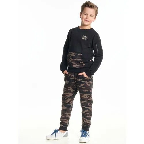 Комплект одежды Mini Maxi, размер 98, хаки, черный