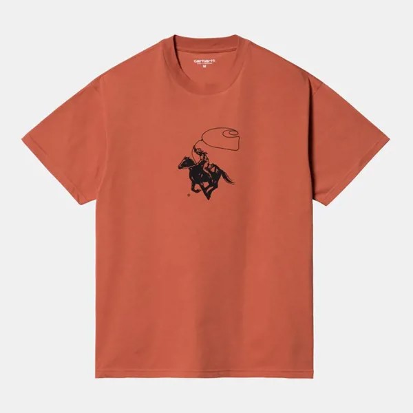 Футболка CARHARTT WIP S/S Lasso T-Shirt Phoenix / Black 2023