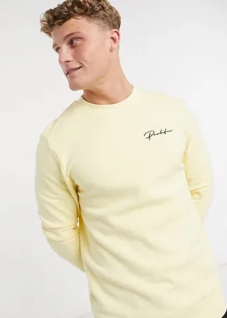 Желтый зауженный свитшот River Island