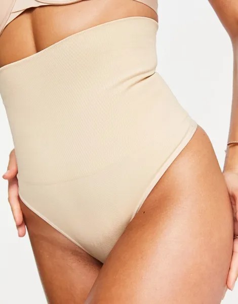 ASOS DESIGN – бежевые корректирующие фигуру стринги