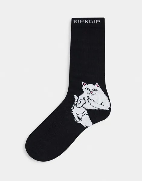 Черные носки RIPNDIP Lord Nermal-Черный цвет