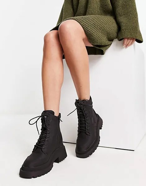 Черные байкерские ботинки с мягкой подкладкой River Island