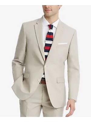 TOMMY HILFIGER Мужской бежевый однобортный приталенный костюм с раздельным пиджаком 44 л