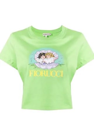 Fiorucci укороченная футболка Venus Angels с логотипом