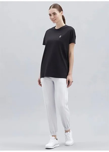 Однотонная черная женская футболка с круглым вырезом S221482-001 W Performance Tops Crew Skechers, черный