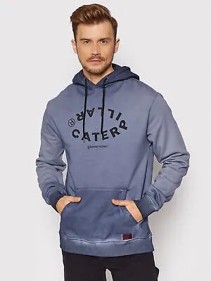 CAT Washed Hoodie Мужская синяя черная повседневная спортивная одежда Толстовка с капюшоном