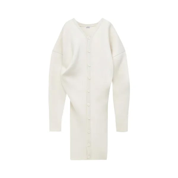 Длинное драпированное пальто Loewe Мягкий белый