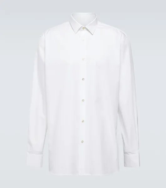 Рубашка из хлопкового поплина Saint Laurent, белый