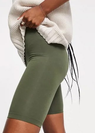 Базовые шорты-леггинсы цвета хаки ASOS DESIGN-Зеленый цвет