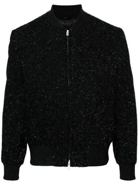 Lardini бомбер с эффектом металлик, черный