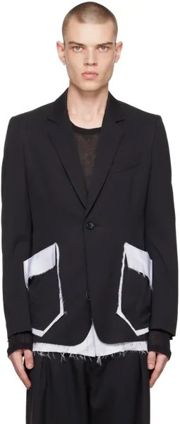 Черный классический пиджак Sulvam