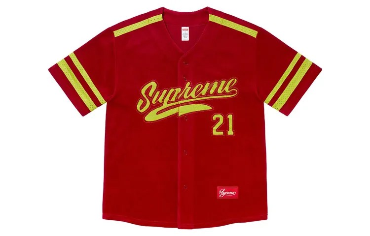 Бейсбольная майка унисекс Supreme, цвет Red