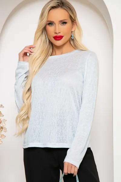 Лонгслив женский LT Collection Эрин голубой 52 RU