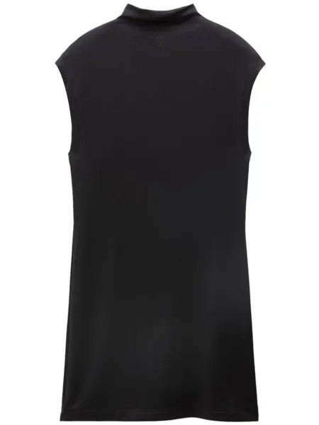 Платье миди с вышитым логотипом Filippa K, черный