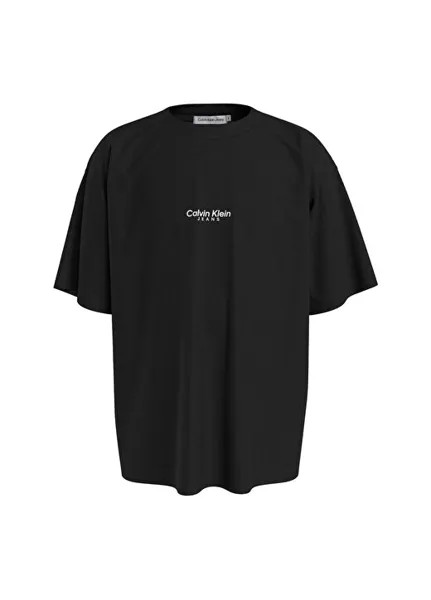 Черная мужская футболка с принтом SERENITY BACK PRINT RLXD T-SHIRT Calvin Klein, черный