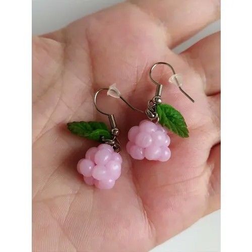 Серьги с подвесками Tiny Petal, размер 10 мм, розовый