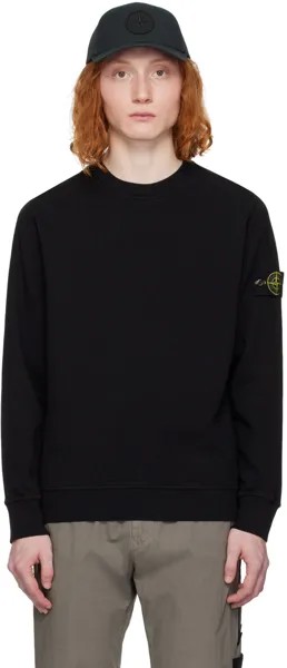 Черный свитшот с нашивками Stone Island, цвет Black