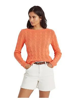 LAUREN RALPH LAUREN Женский коралловый свитер с длинным рукавом и вырезом лодочкой, XL