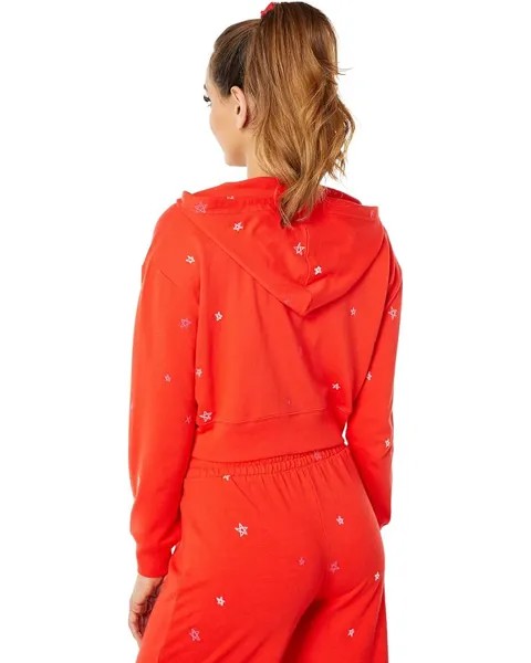 Худи Splendid Sundown Joey Star Embroidered Hoodie, цвет Red Multi