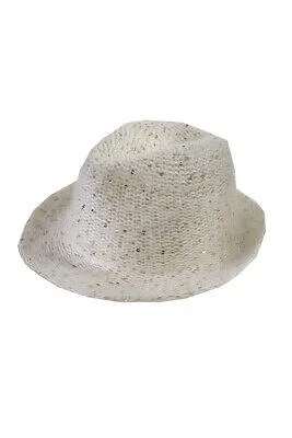 Коллекция Xiix White Sequin Knitted Hat Fedora OS