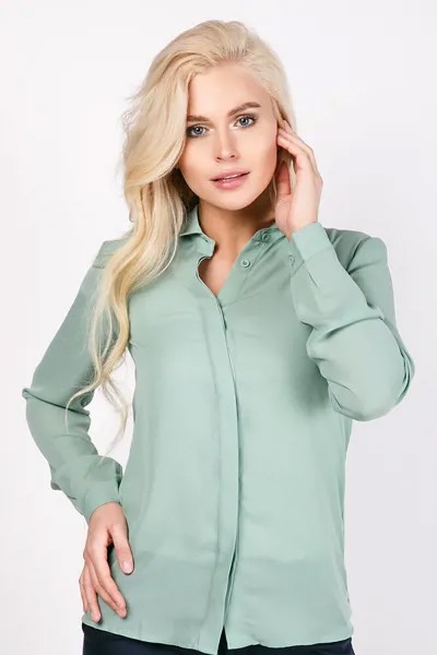 Блуза женская Westfalika MA-ACS16BL507-19-1 зеленая 48 RU