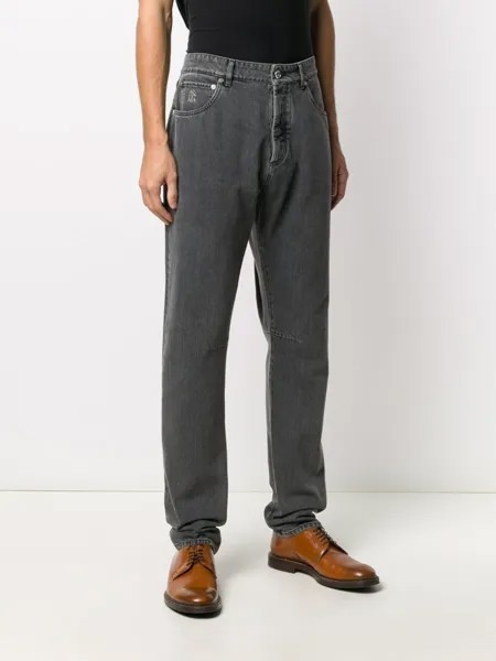 Brunello Cucinelli прямые джинсы, серый