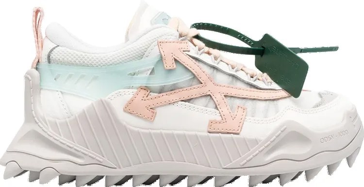 Кроссовки Off-White Wmns ODSY-1000 Grey Powder Pink, белый