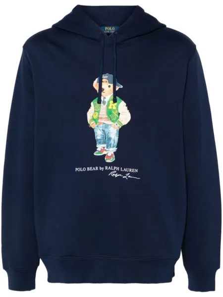 Polo Ralph Lauren толстовка с капюшоном Polo Bear из флиса, синий