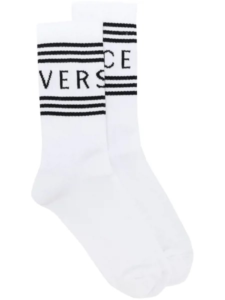 Versace комплект носков с жаккардовым логотипом