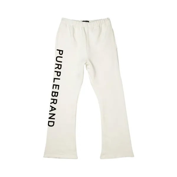Брюки PURPLE BRAND HWT Fleece Flared Pant, белый
