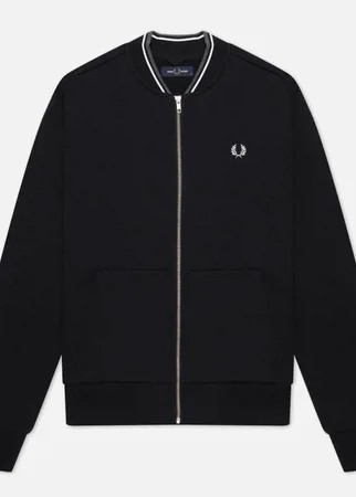 Мужская олимпийка Fred Perry Zip Through, цвет чёрный, размер XL