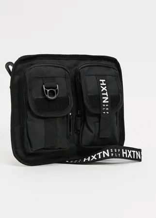Черная сумка через плечо с логотипом HXTN-Черный