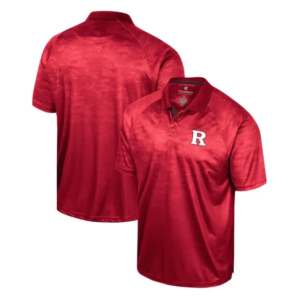 Мужская рубашка-поло реглан Scarlet Rutgers Scarlet Knights Honeycomb Colosseum