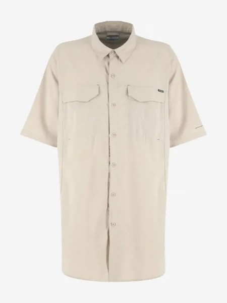 Рубашка мужская Columbia Silver Ridge Lite Short Sleeve Shirt, Plus Size, Бежевый