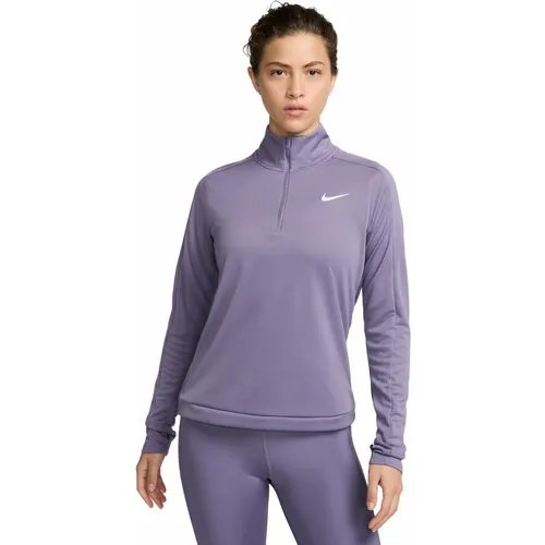 Лонгслив спортивный NIKE W NK DF PACER HZ, размер M, , фиолетовый