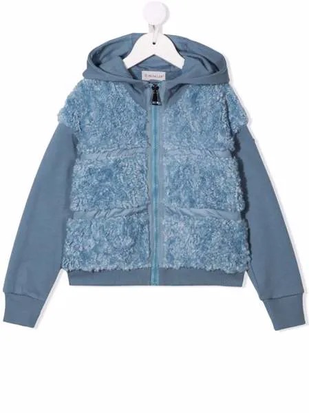 Moncler Enfant флисовая куртка с капюшоном