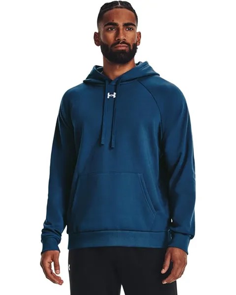 Худи Under Armour Rival Fleece, цвет Varsity Blue/White